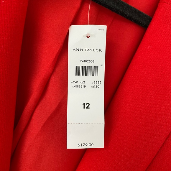 Ann Taylor Red Cropped Blazer - Picture 7 of 7